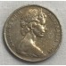 AUSTRALIA 1969 . TWENTY 20 CENTS COIN . PLATYPUS